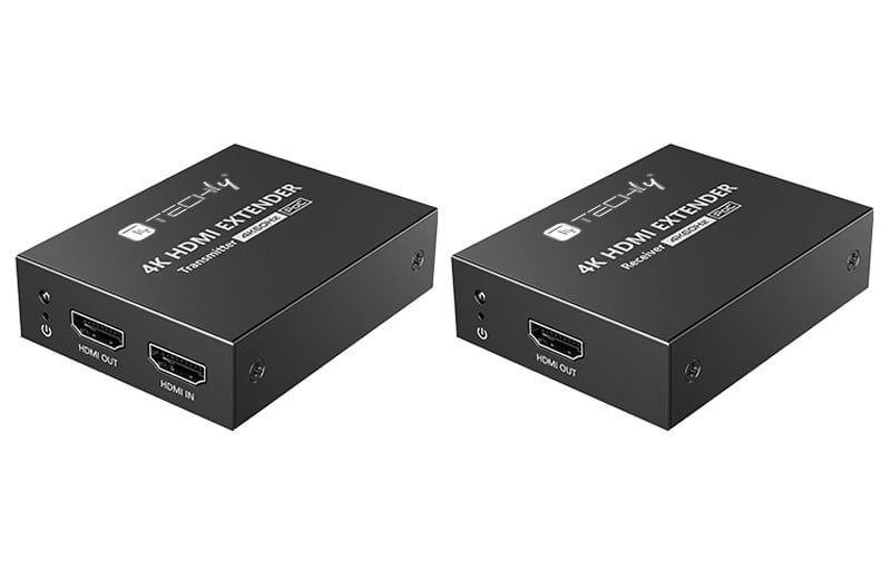 Extender HDMI 4K@60Hz su Cavo Cat6/6A/7 Fino a 50m PoC - Techly IDATA EXT-465P