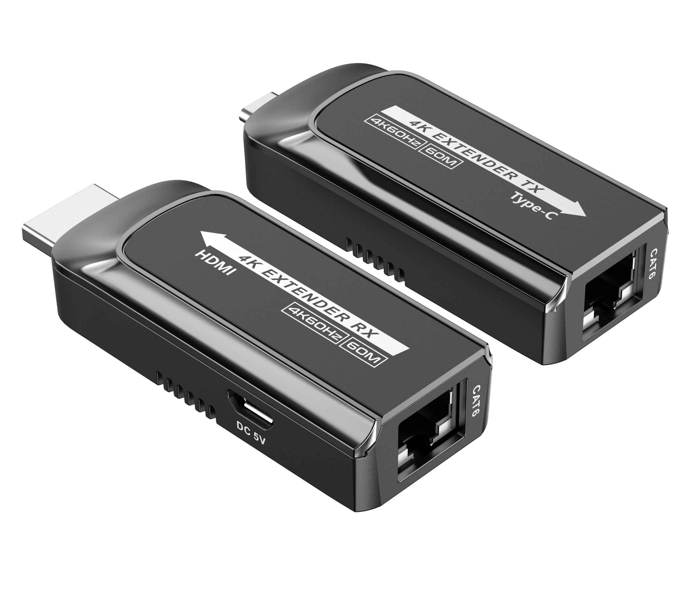 Extender da USB-C™ a HDMI 4K su Cavo Cat6/6A/7 fino a 60m - Techly IDATA EXT-600HC