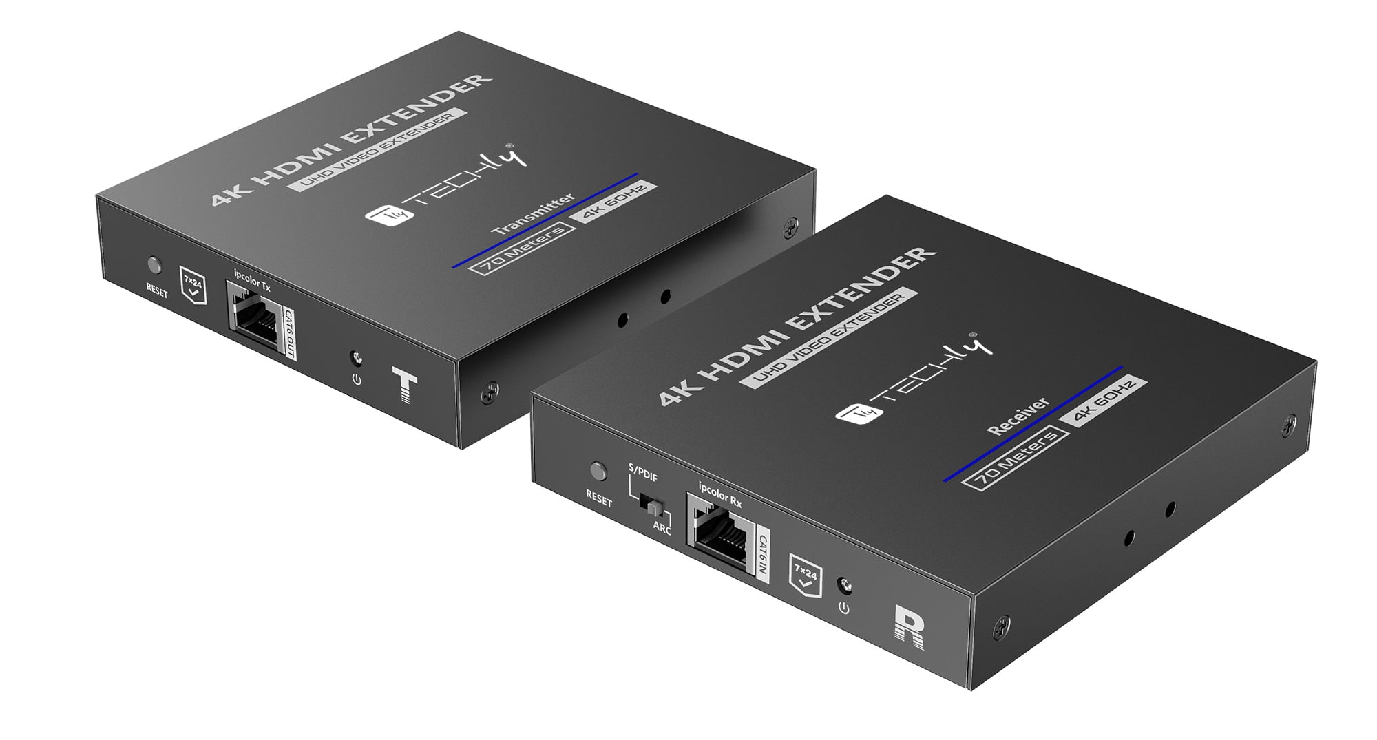 Amplificatore Ripetitore Extender HDMI 4K fino a 70m su Cavo Cat6/6A/7 - Techly IDATA EXT-676