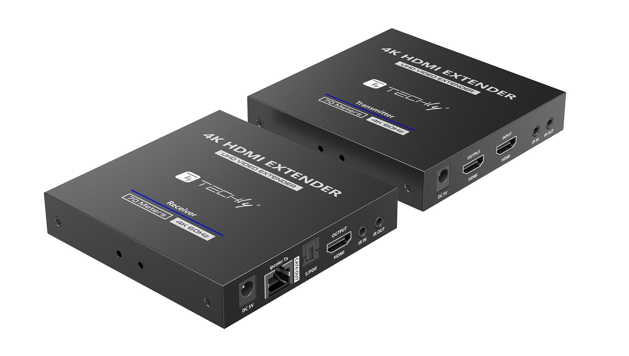 Amplificatore Ripetitore Extender HDMI 4K fino a 70m su Cavo Cat6/6A/7 - Techly IDATA EXT-676