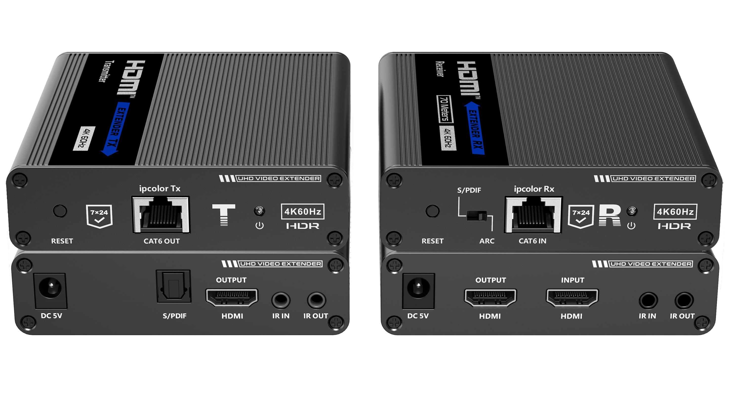 Amplificatore Extender HDMI 4K fino a 70m su Cavo Cat6/6A/7 punto-punto - Techly IDATA EXT-676E