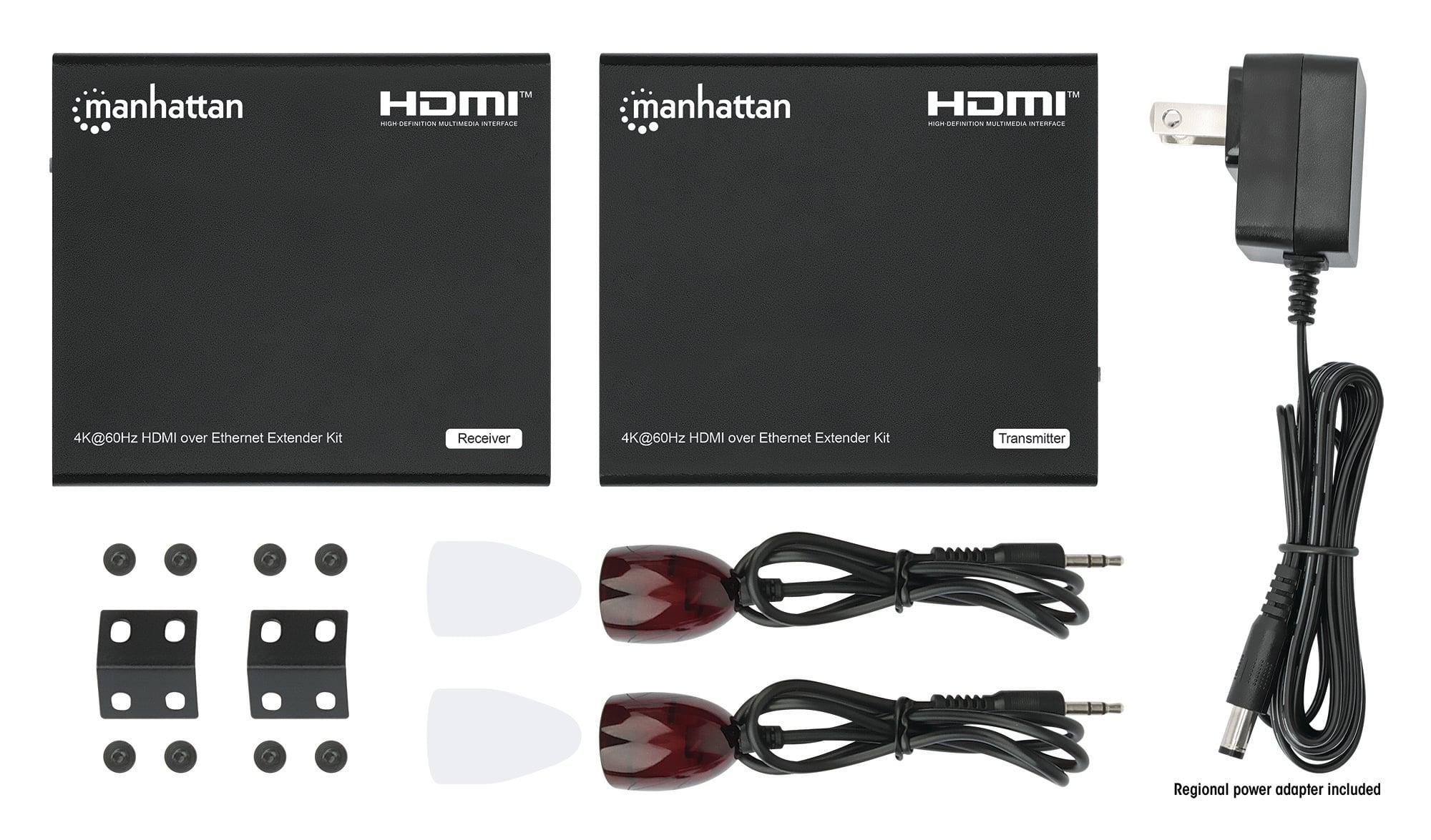 Kit Extender HDMI Over Ethernet 4K@60Hz - Manhattan IDATA EXT-E704K60