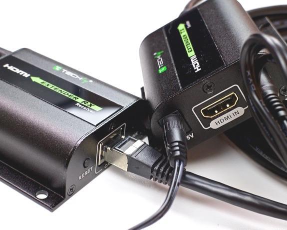 Extender HDMI Full HD 3D IR su cavo Cat5E/6/6A/7 60m Autoregolato - Techly IDATA EXT-E70I