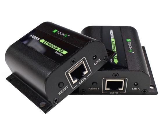 Extender HDMI Full HD 3D IR su cavo Cat5E/6/6A/7 60m Autoregolato - Techly IDATA EXT-E70I