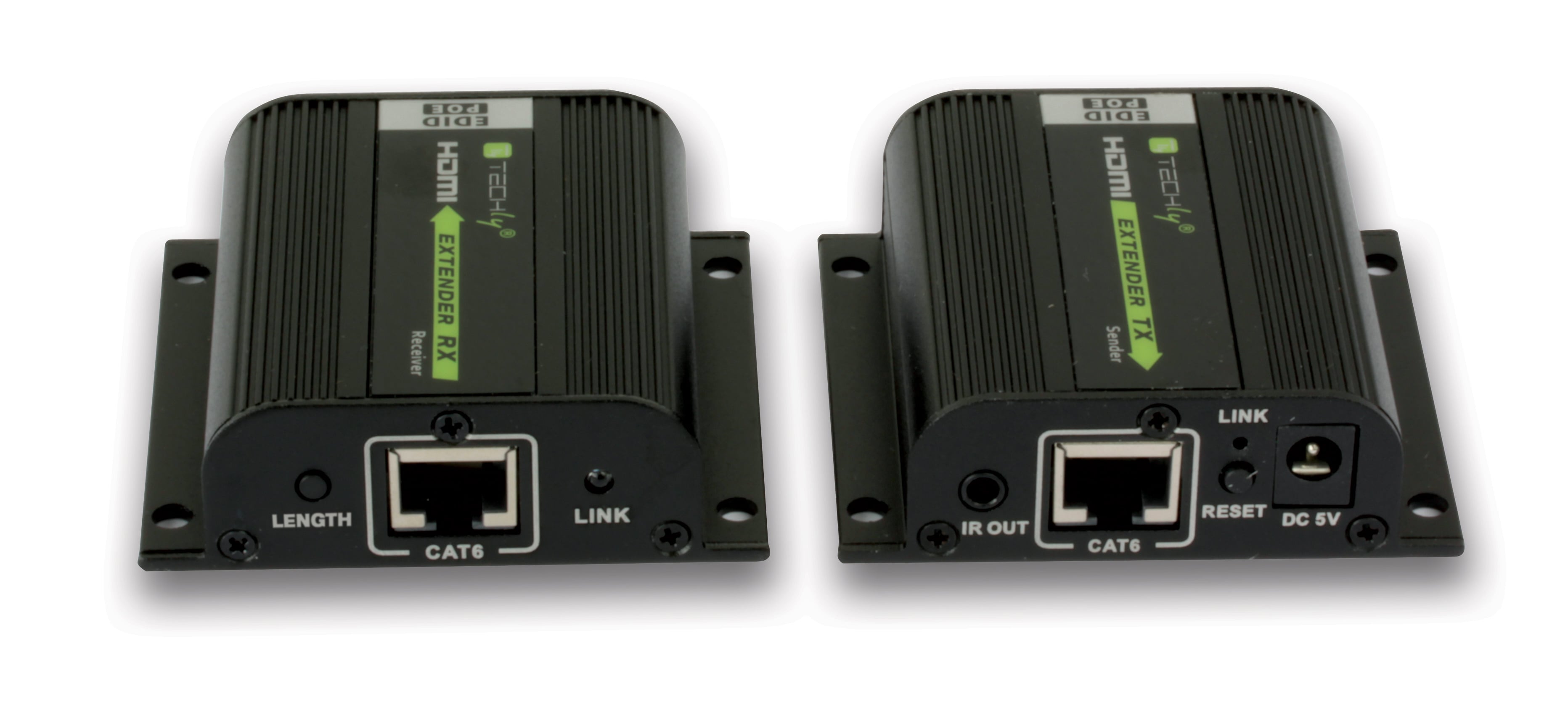 Amplificatore Extender HDMI Full HD 3D POE su cavo Cat6/6A/7 40m con EDID ed IR - Techly IDATA EXT-E70POED