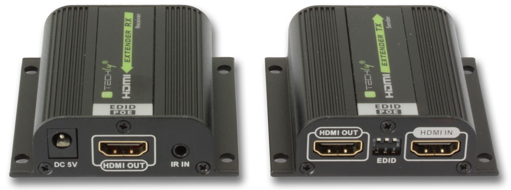 Amplificatore Extender HDMI Full HD 3D POE su cavo Cat6/6A/7 40m con EDID ed IR - Techly IDATA EXT-E70POED