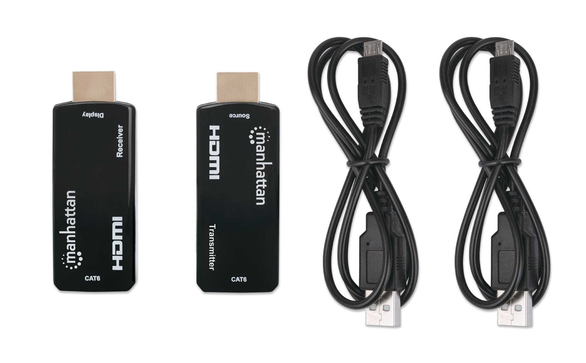 Extender HDMI Over Ethernet 1080p Compatto Nero - Manhattan IDATA EXT-E70SMH