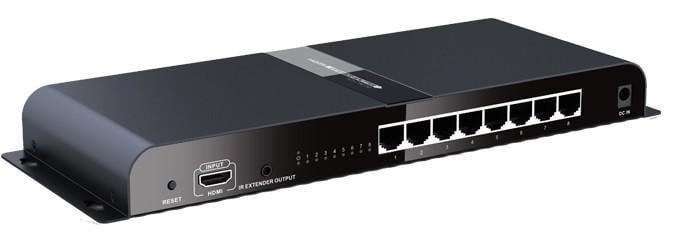 Extender Splitter 8 vie HDMI con IR su Cavo Cat6/6a/7 fino a 120m - Techly IDATA EXTIP-318V4