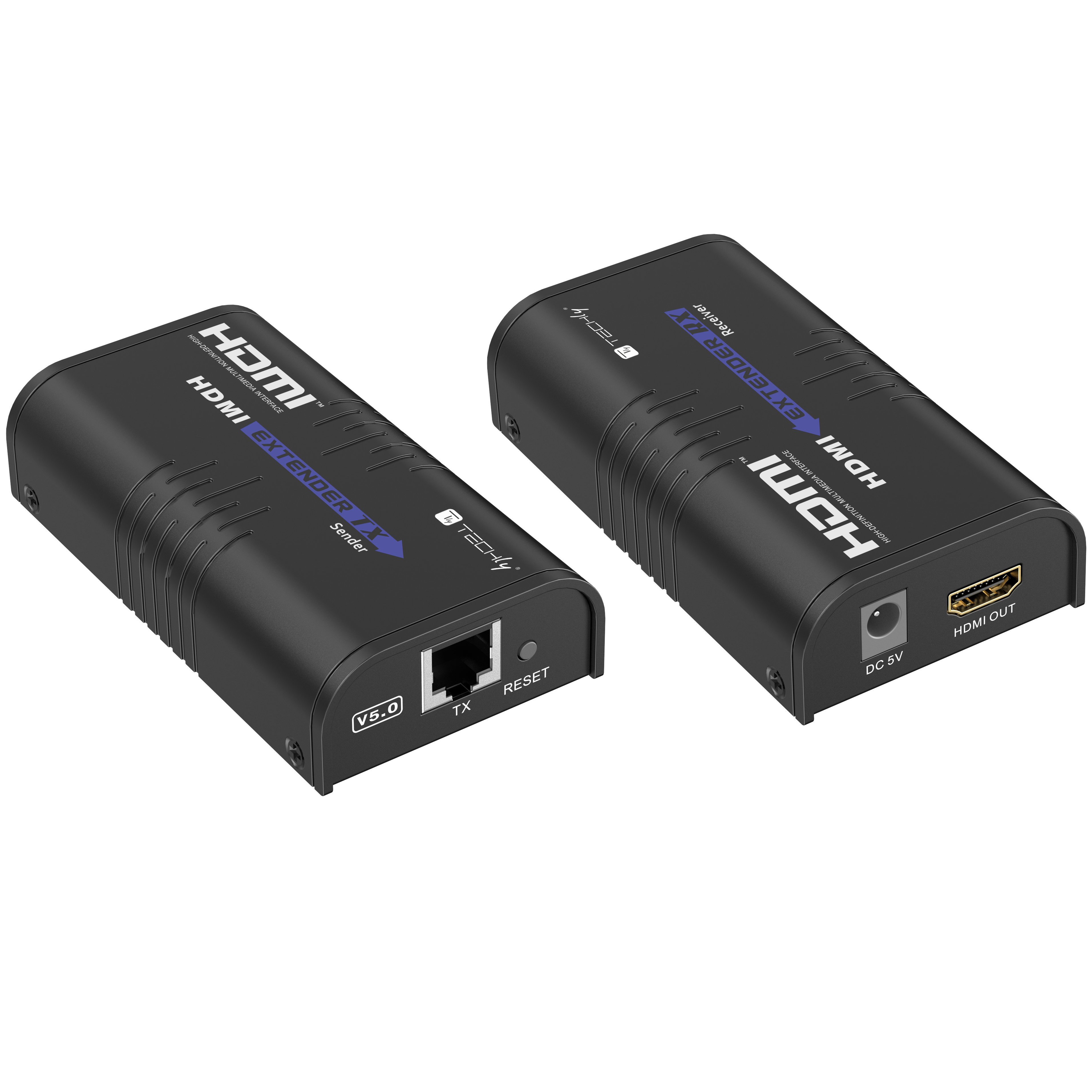 Extender/Splitter HDMI Over IP su Cavo Cat6 1080p@60Hz fino a 120m v5.0 - Techly IDATA EXTIP-373A5
