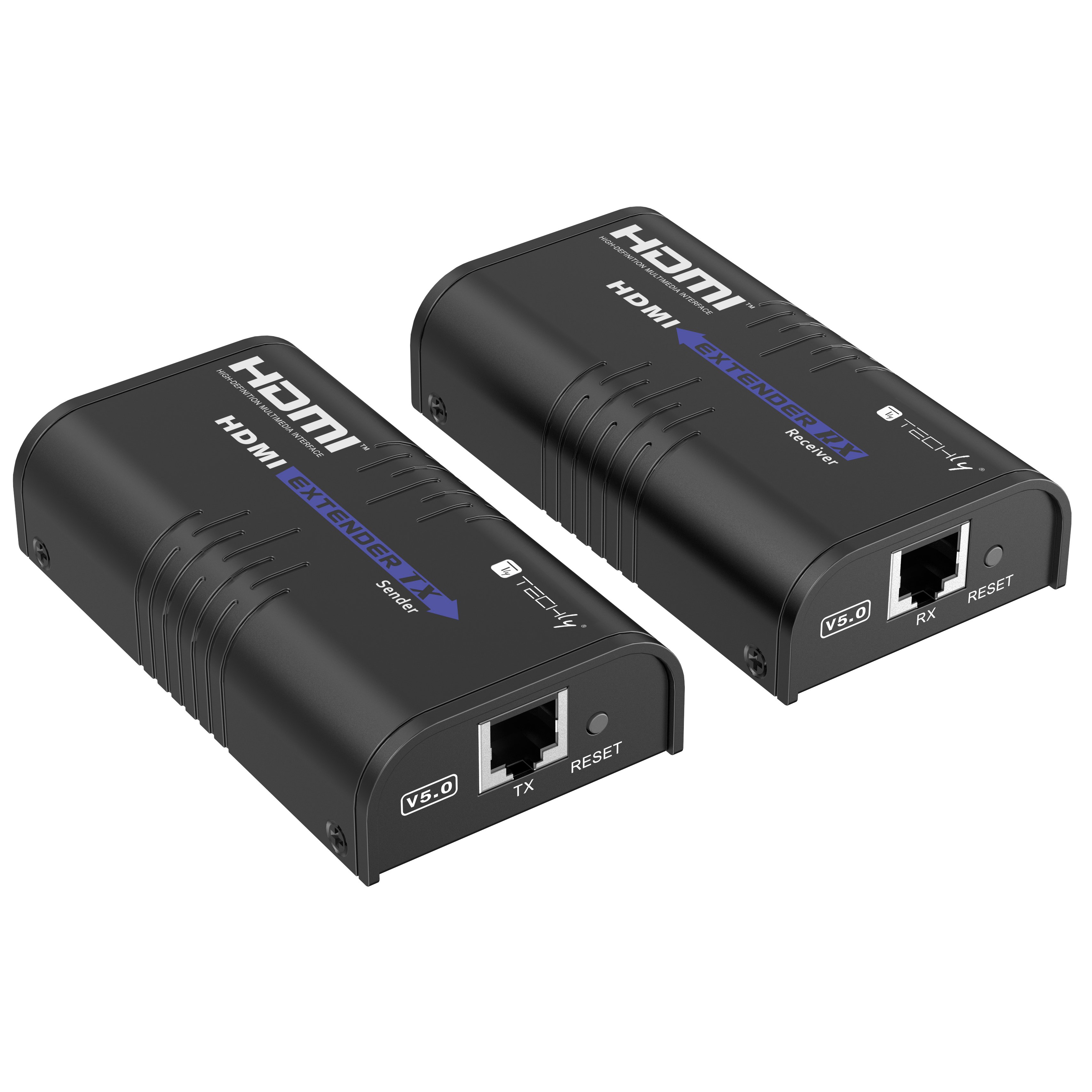 Extender/Splitter HDMI Over IP su Cavo Cat6 1080p@60Hz fino a 120m v5.0 - Techly IDATA EXTIP-373A5