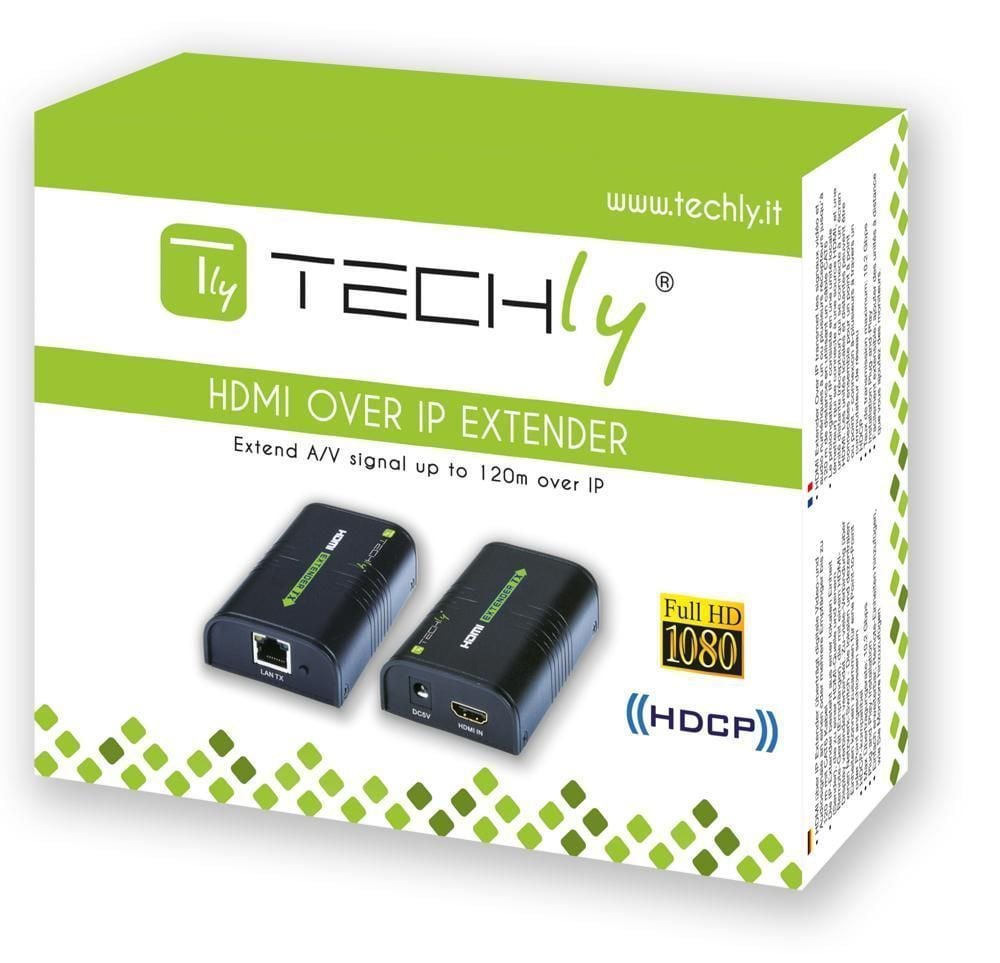 Ricevitore Aggiuntivo per Extender/Splitter HDMI su Cavo Cat6 1080p@60Hz fino a 120m - Techly IDATA EXTIP-373R