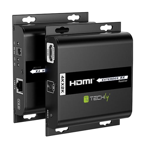 Ricevitore Aggiuntivo per Extender HDMI over IP con PoE IR 4K UHD su Cavo Cat6 fino a 120m - Techly IDATA EXTIP-3834KP6R