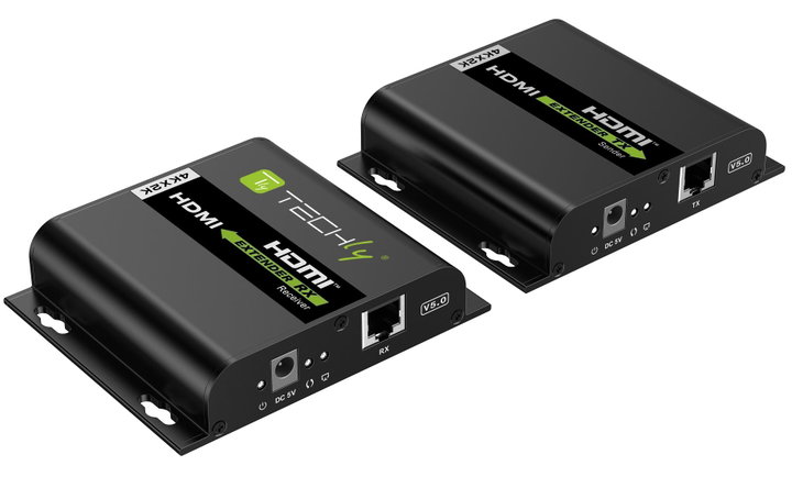 Extender HDMI Over IP 4K@30Hz su Cavo Cat6 fino a 120m - Techly IDATA EXTIP-3834KV5