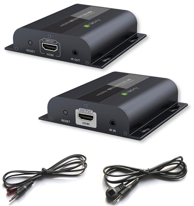 Ricevitore Aggiuntivo Extender HDMI IR su Cavo Cat6 120m - Techly IDATA EXTIP-383RV4