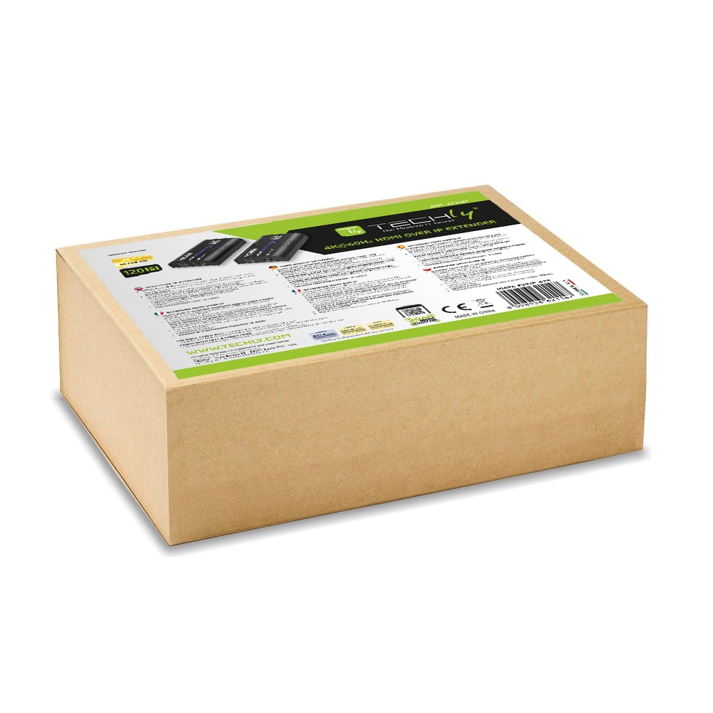 Extender HDMI over IP 4K@60Hz su Cavo Cat6 fino a 120m - Techly IDATA EXTIP-473