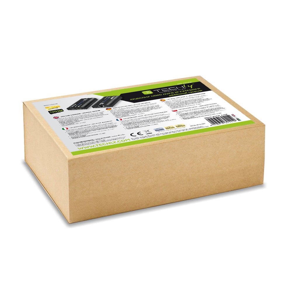 Ricevitore Aggiuntivo per Extender HDMI over IP 4K@60Hz su Cavo Cat6 fino a 120m - Techly IDATA EXTIP-473R