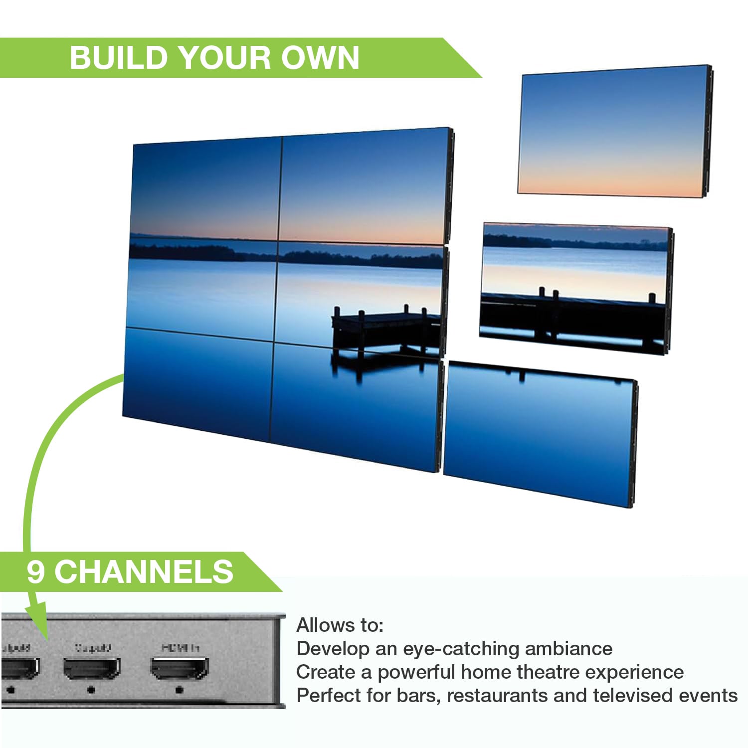 Controller per Video Wall 3x3 HDMI 9 Canali - Techly IDATA HDMI-109VW