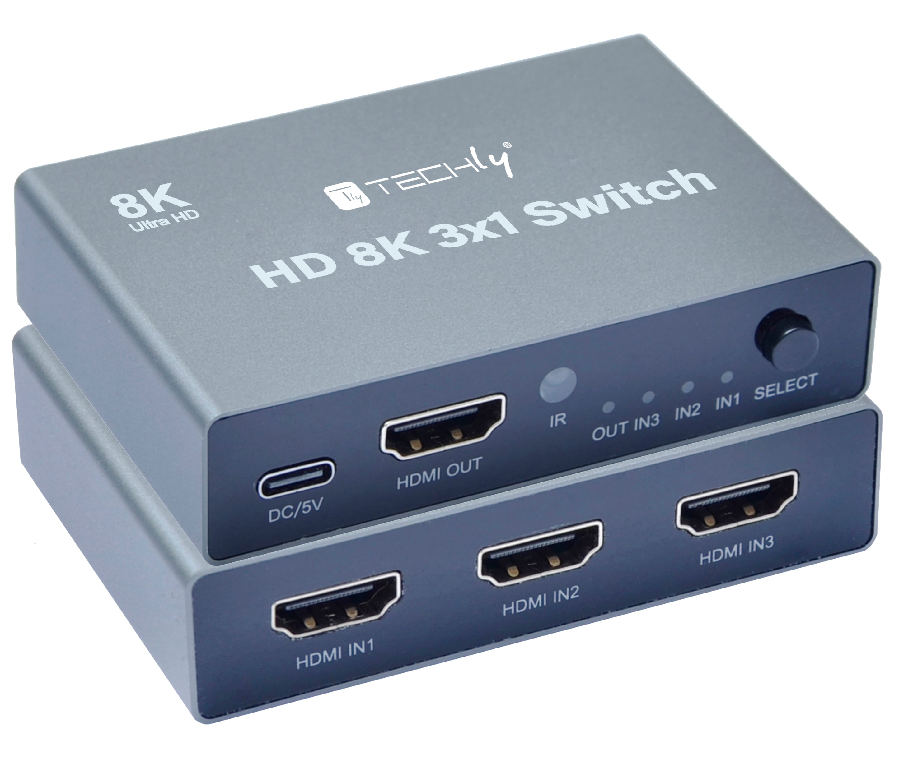 Switch 3 x 1 HDMI 2.1 8 K - Techly IDATA HDMI- 2138 KT