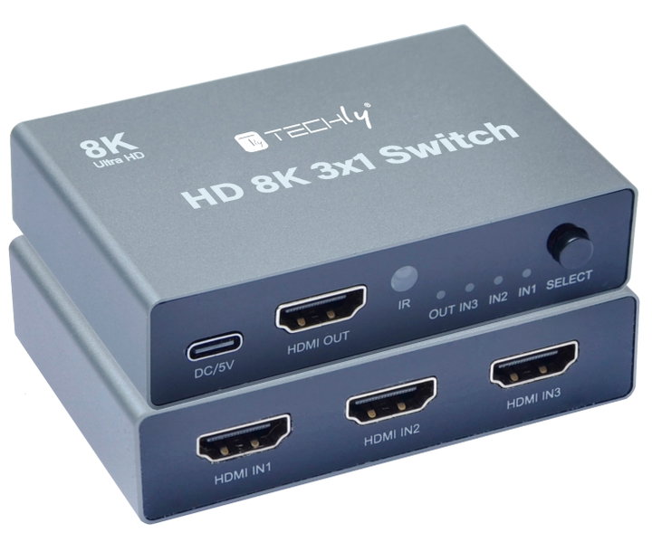 Switch 3x1 HDMI 2.1 8K - Techly IDATA HDMI-2138KT