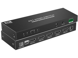 Switch 4x1 HDMI 2.1 8K 3D con SPDIF Ottico - Techly IDATA HDMI-2148KT