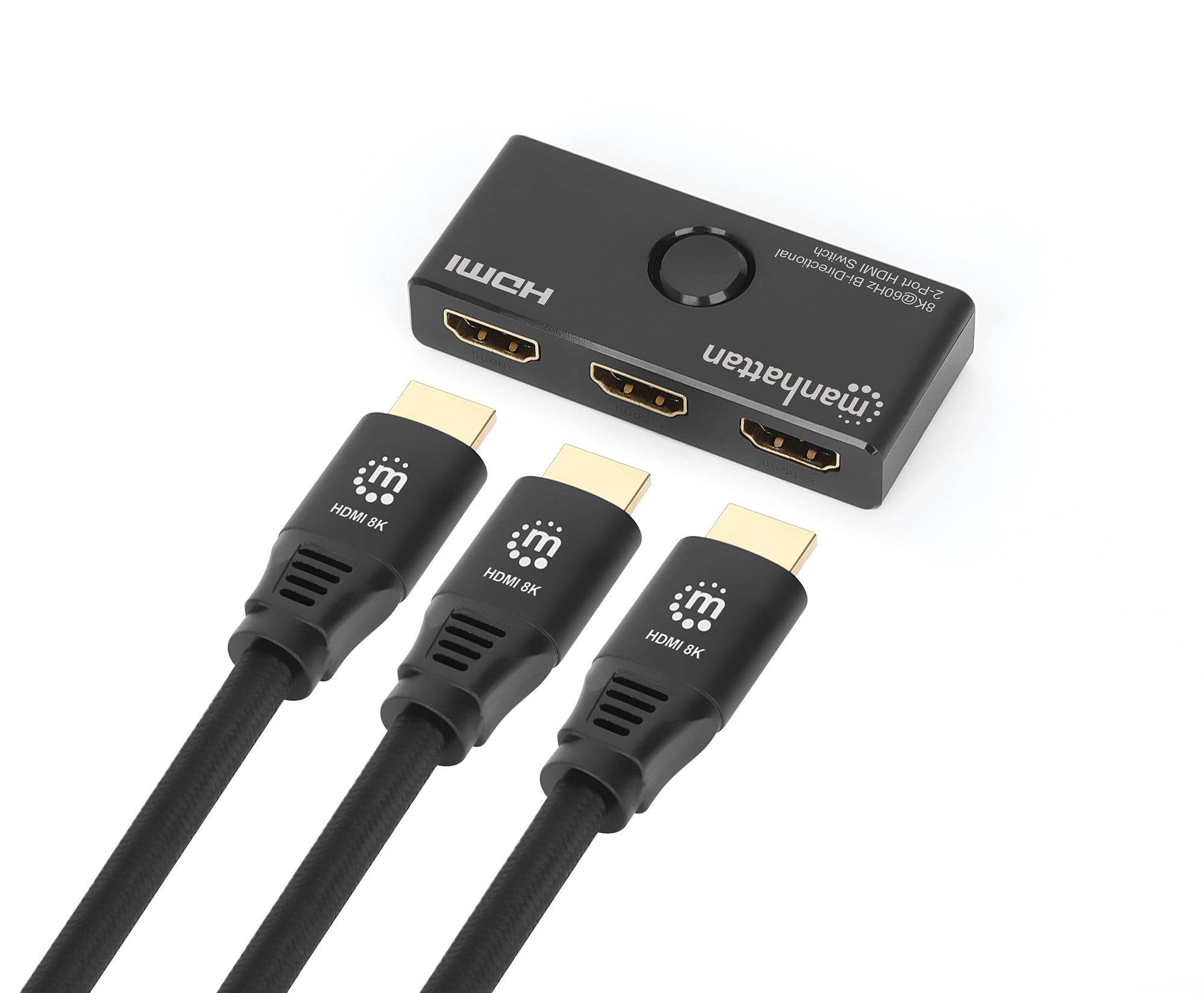 Switch HDMI 2 Porte 8K@60Hz Bidirezionale - Manhattan IDATA HDMI-22BI8K