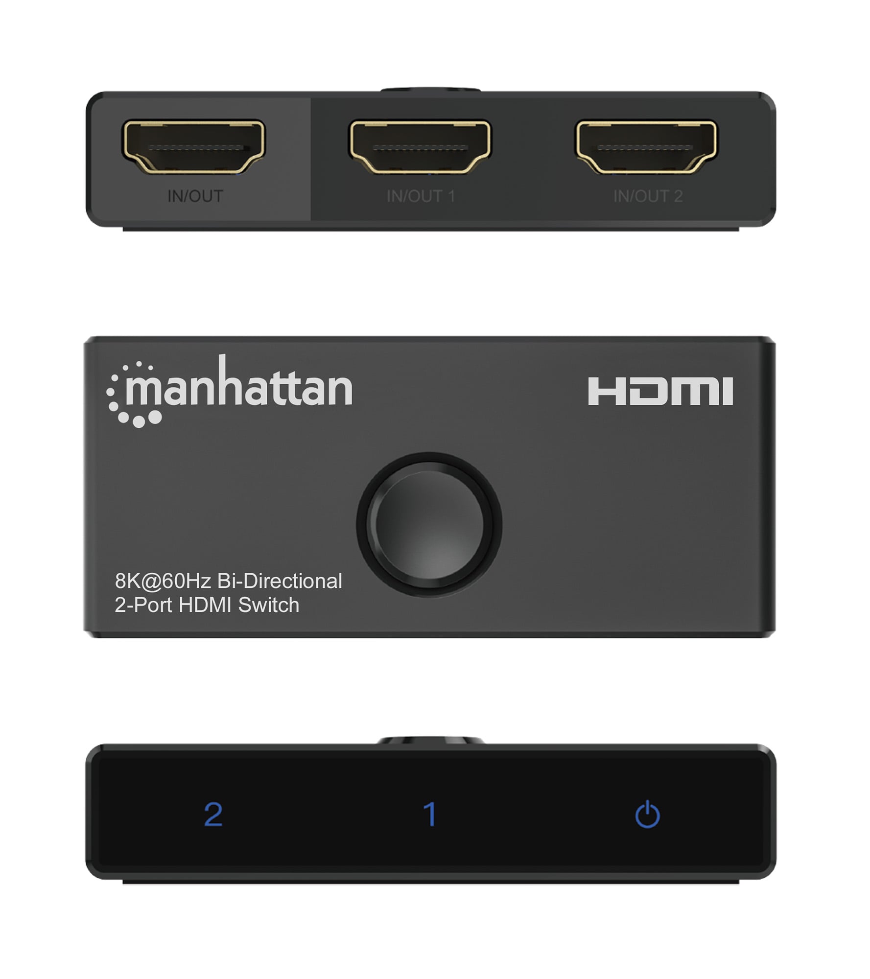 Switch HDMI 2 Porte 8K@60Hz Bidirezionale - Manhattan IDATA HDMI-22BI8K