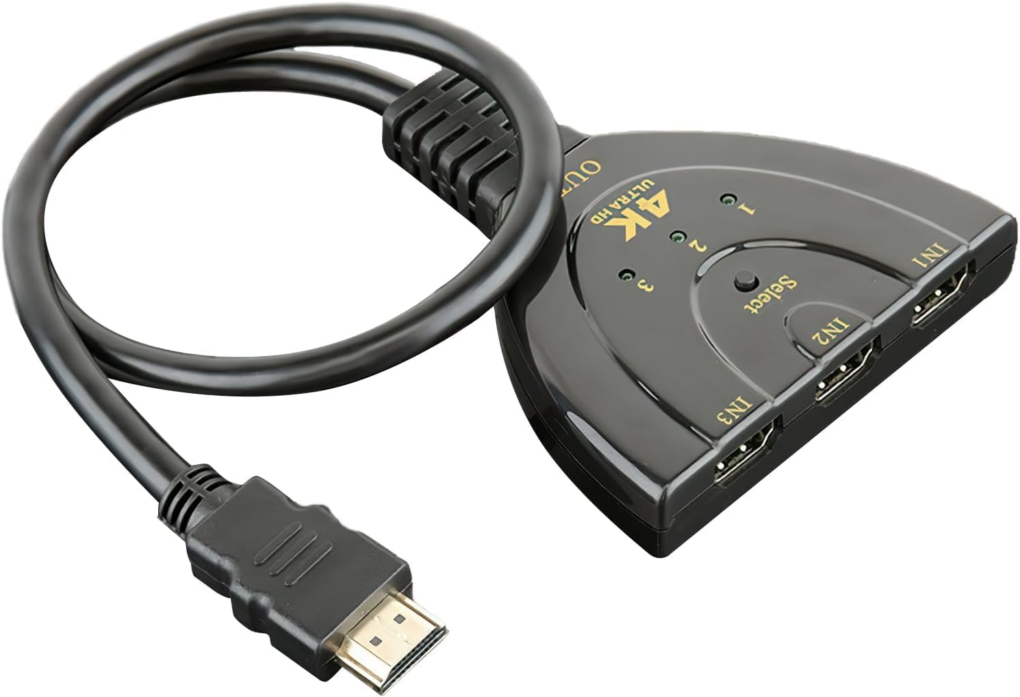 Switch HDMI 3x1 Pigtail 4Kx2K 3 In 1 Out Compatto - Techly IDATA HDMI-3F30