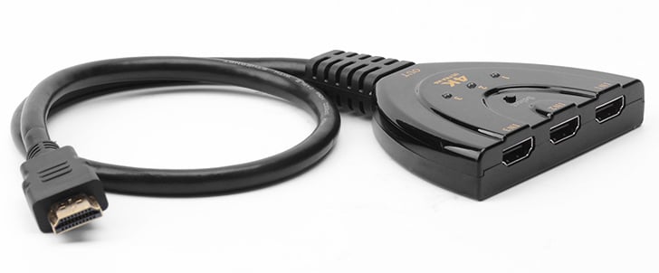 Switch HDMI 3x1 Pigtail 4Kx2K 3 In 1 Out Compatto - Techly IDATA HDMI-3F30