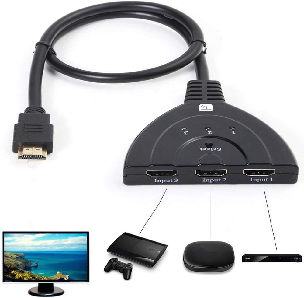 Switch HDMI 3x1 8K@60Hz Ultra HD 3 In 1 Out Compatto - Techly IDATA HDMI-3F8K