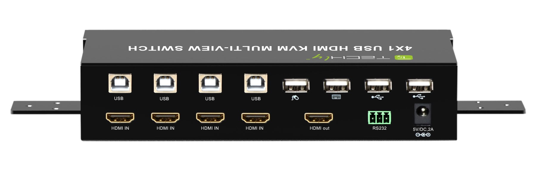 HDMI Switch 4x1 KVM Quad Multiviewer con Telecomando IR 1080p - Techly IDATA HDMI-401MV