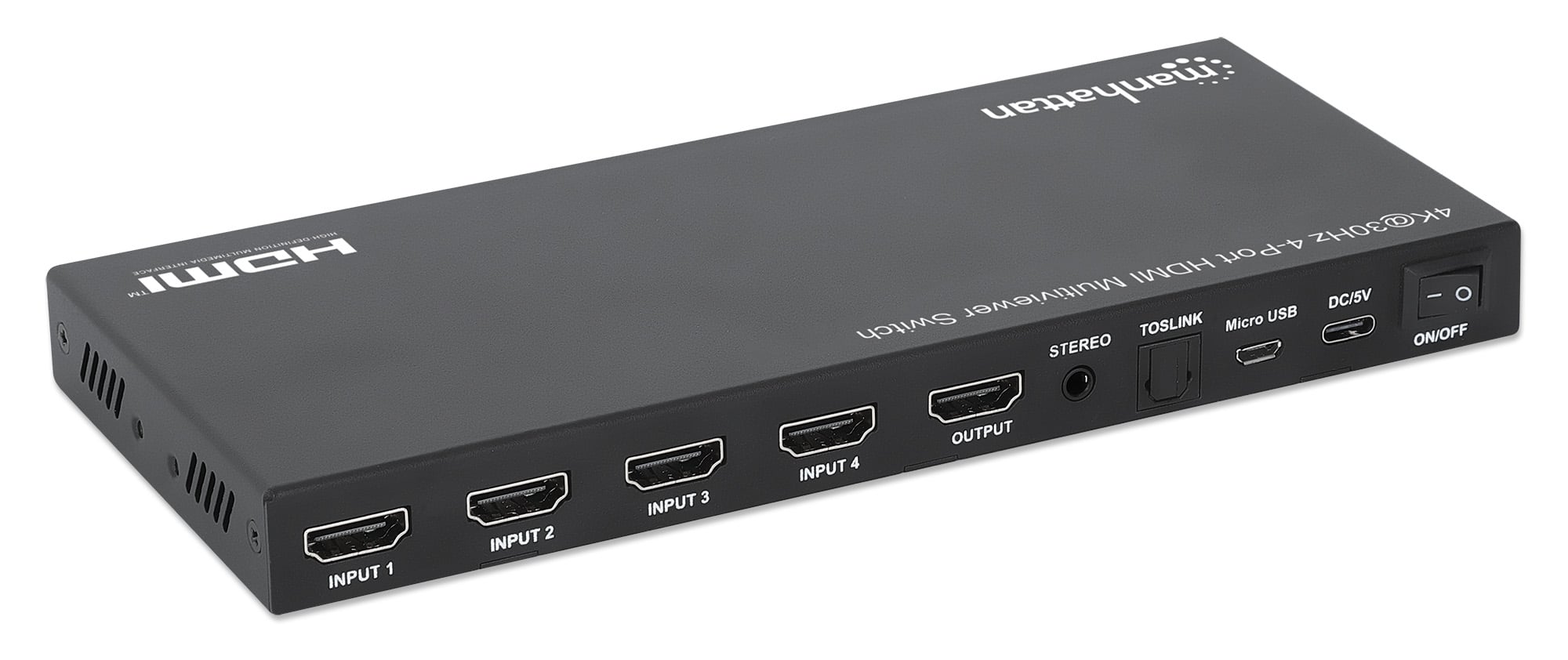 Switch Multiviewer HDMI 4K@30Hz 4x1 Nero - Manhattan IDATA HDMI-41MV4K
