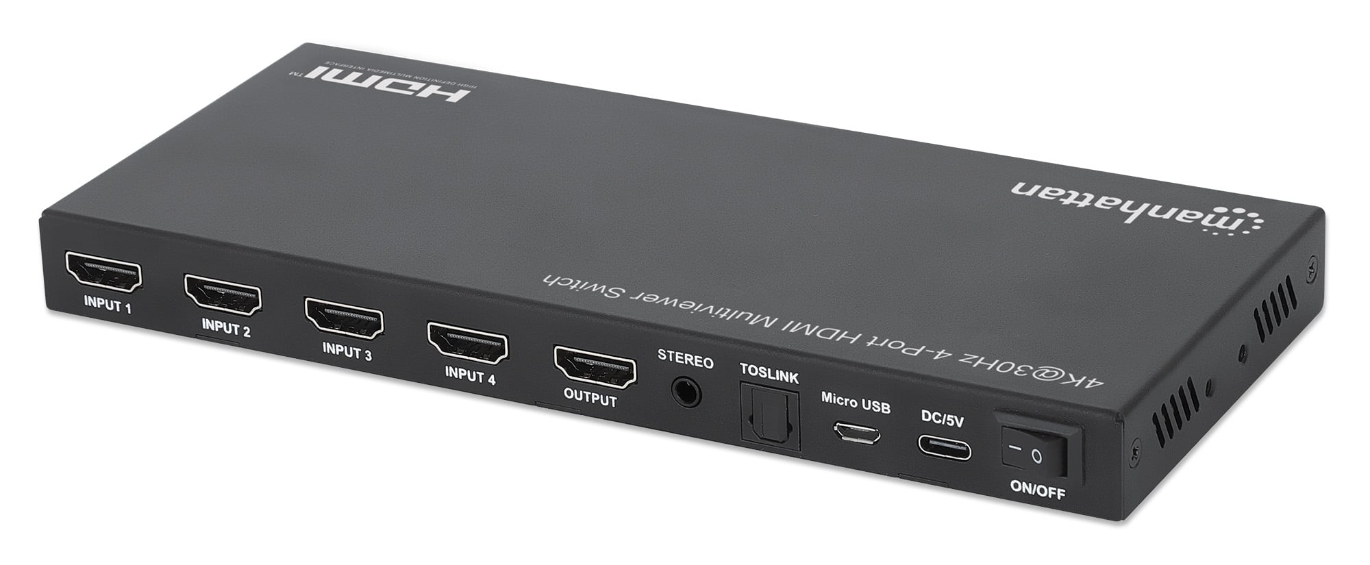 Switch Multiviewer HDMI 4K@30Hz 4x1 Nero - Manhattan IDATA HDMI-41MV4K