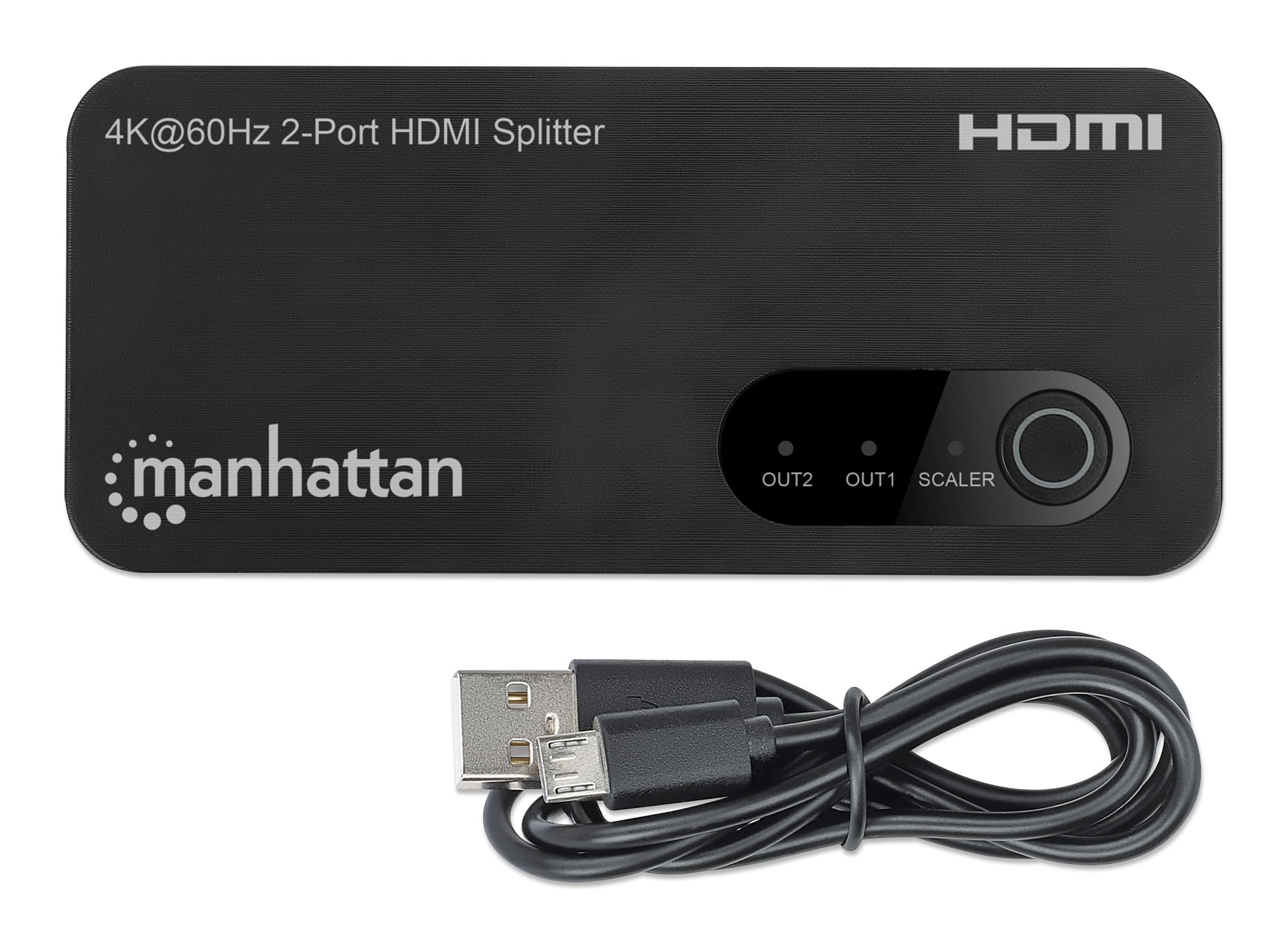 Splitter HDMI 4K@60Hz UHD 3D con LED 2 vie - Manhattan IDATA HDMI-4K2P60MH
