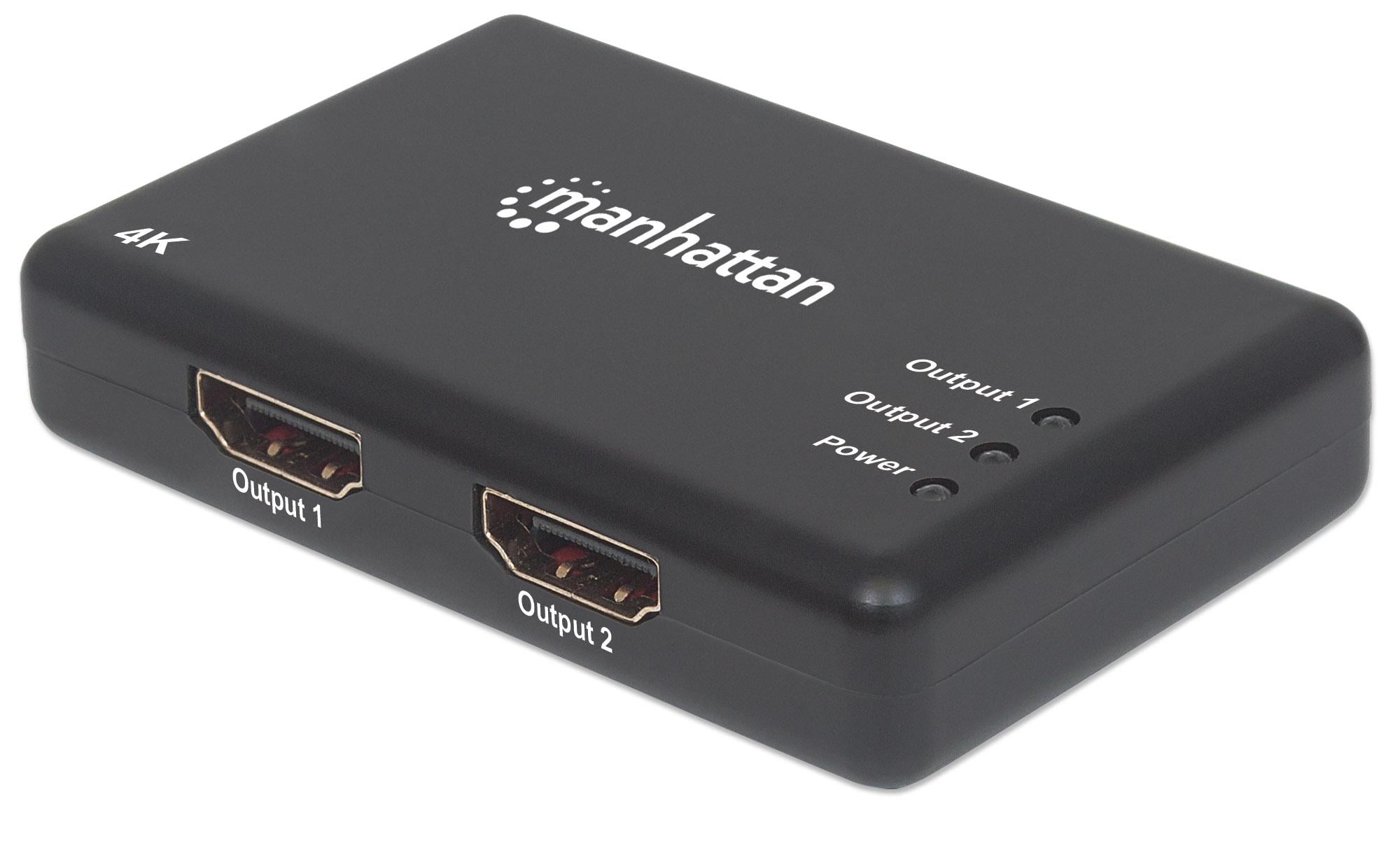 Splitter HDMI 4K UHD 3D con LED 2 vie - Manhattan IDATA HDMI-4K2PMH