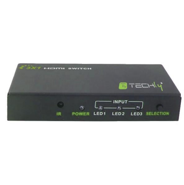 Switch HDMI 3 IN 1 OUT con Telecomando 4K UHD 3D - Techly IDATA HDMI-4K31