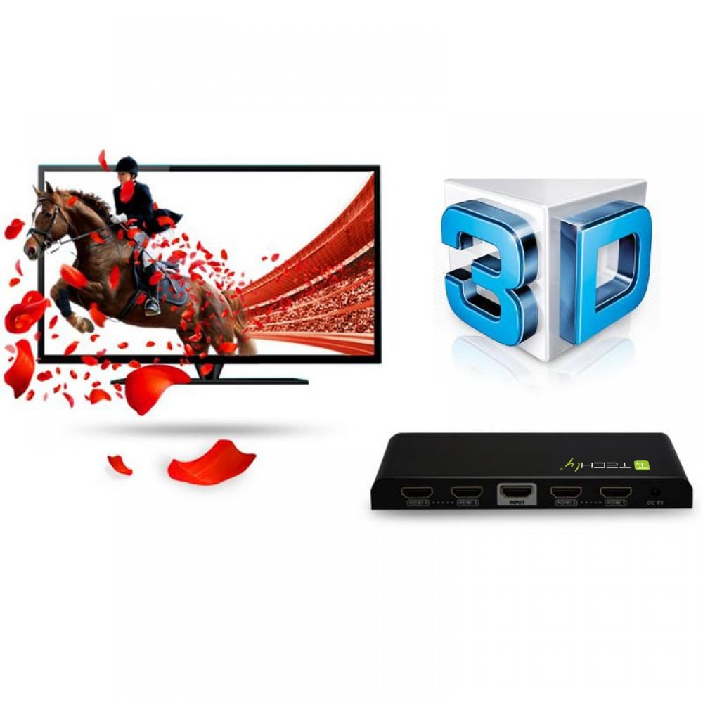 Splitter HDMI 4K UHD 3D 4 vie - Techly IDATA HDMI-4K4