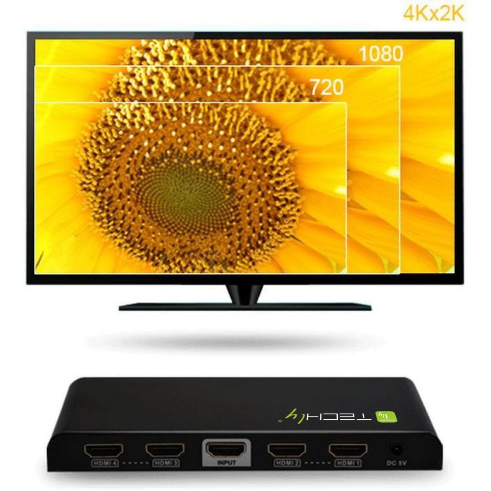Splitter HDMI 4K UHD 3D 4 vie - Techly IDATA HDMI-4K4