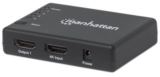 Splitter HDMI 4 K UHD 3 D with LED 4 way - Manhattan IDATA HDMI- 4 K 4 PMH