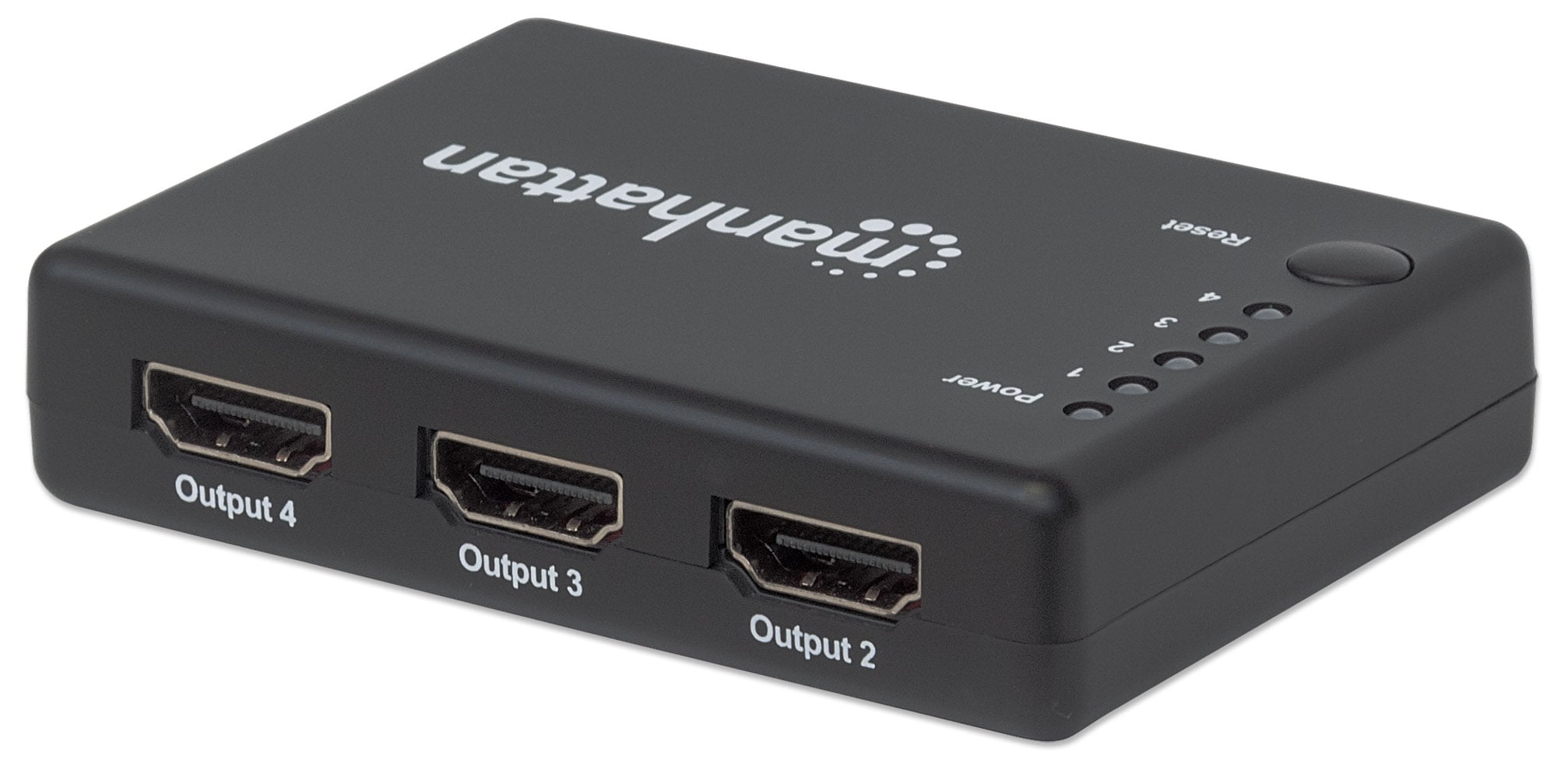Splitter HDMI 4K UHD 3D con LED 4 vie - Manhattan IDATA HDMI-4K4PMH