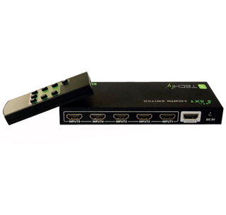 Switch HDMI 5 IN 1 OUT with Remote 4 K UHD 3 D - Techly IDATA HDMI- 4 K 51