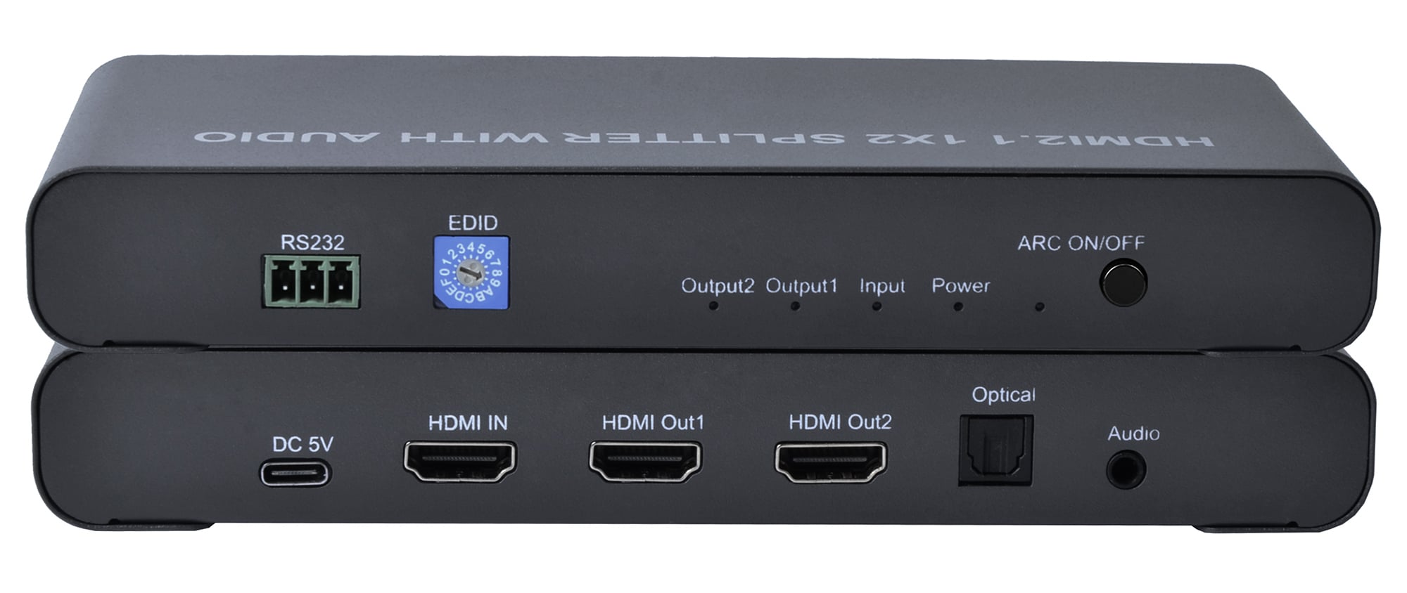 Splitter HDMI 2.1 8K 1 in 2 out con SPDIF e Audio 3.5mm Stereo - Techly IDATA HDMI-8K2A