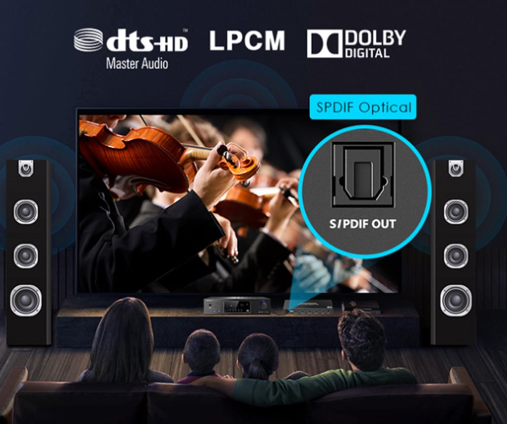 Splitter HDMI 8K UHD 3D 60Hz 2 vie CEC SPDIF Ottico - Techly IDATA HDMI-8K2T