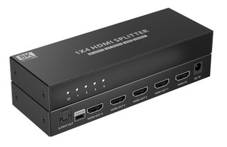 Splitter HDMI 8K 4 vie 60Hz CEC SPDIF Ottico - Techly IDATA HDMI-8K4T