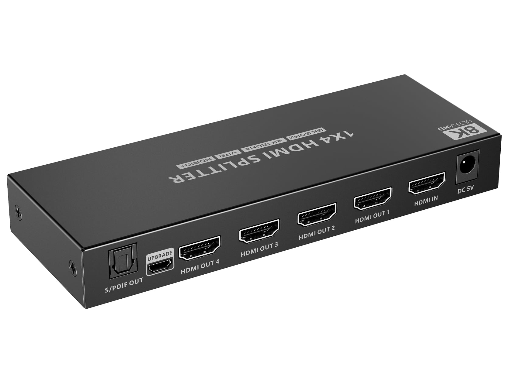 Splitter HDMI 8K UHD 3D 60Hz 4 vie CEC SPDIF Ottico - Techly IDATA HDMI-8K4T
