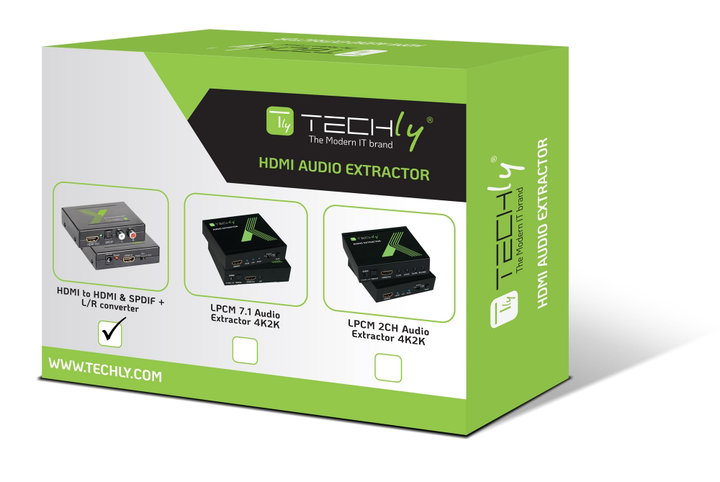 Audio extractor HDMI SPDIF+RCA R/L 4 K - Techly IDATA HDMI-EA