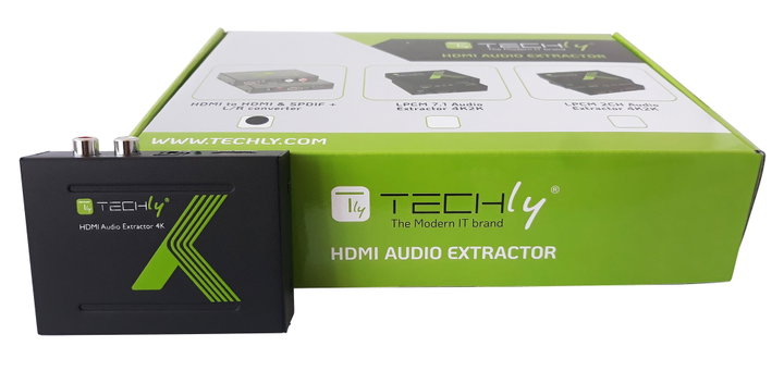 Audio extractor HDMI SPDIF+RCA R/L 4 K - Techly IDATA HDMI-EA