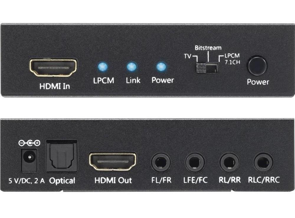 Estrattore Audio LPCM 7.1 da HDMI 4K UHD 3D - Techly IDATA HDMI-EA74K