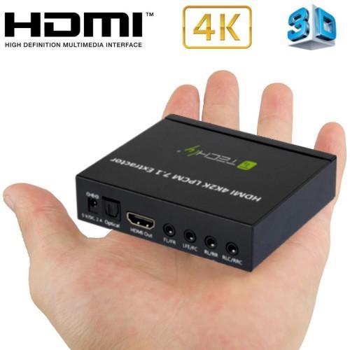 Estrattore Audio LPCM 7.1 da HDMI 4K UHD 3D - Techly IDATA HDMI-EA74K