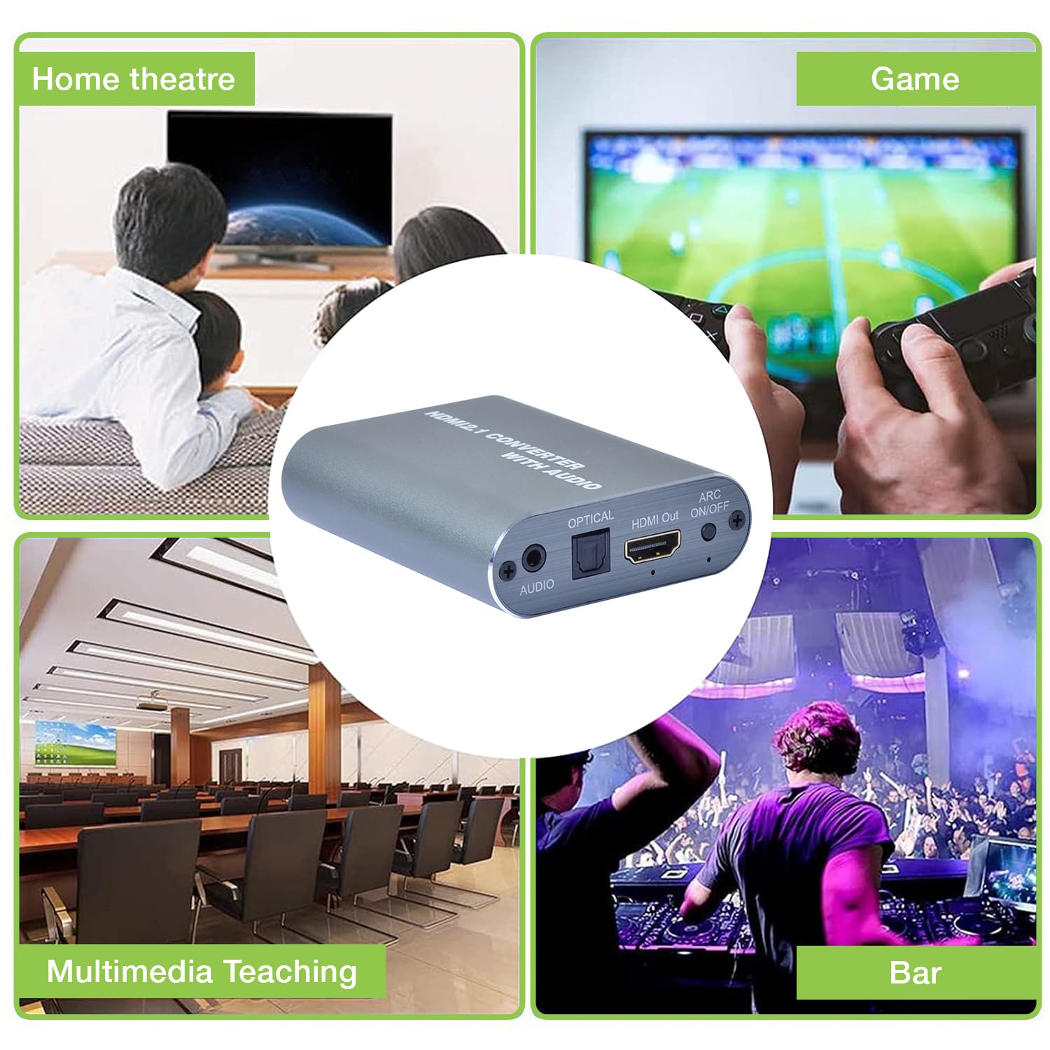 Estrattore Audio HDMI LPCM7.1 ARC 8K con Audio 3.5'' e Toslink SPDIF - Techly IDATA HDMI-EA8KSPD