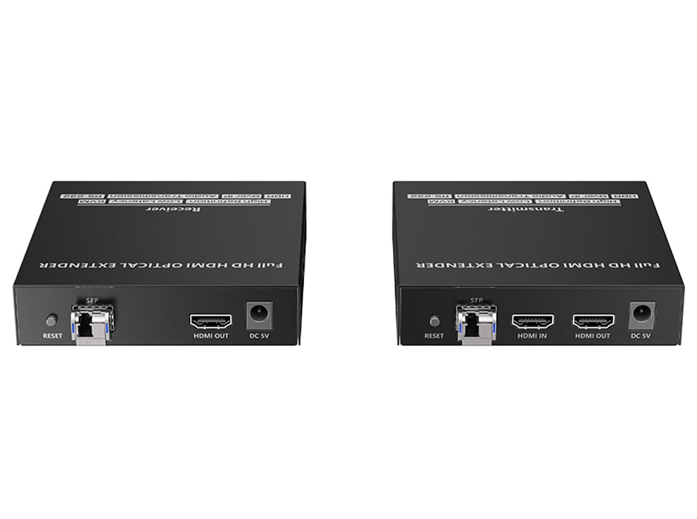 Extender Ottico KVM HDMI Over IP Full HD Non Compresso fino a 40Km - Techly IDATA HDMI-KVM762EF